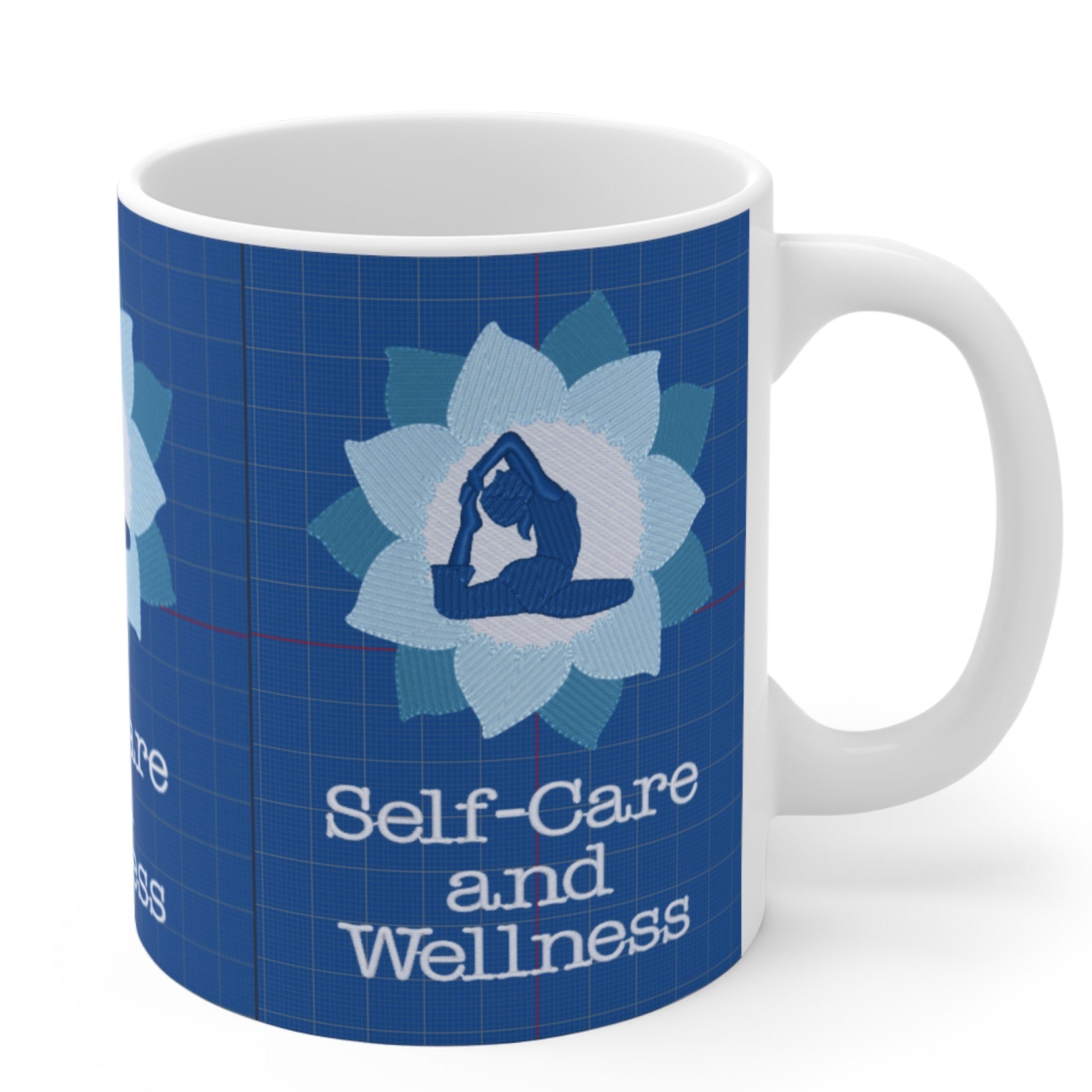 Self-Care and Wellness Mug | Yoga Lotus Tea Coffee Cup