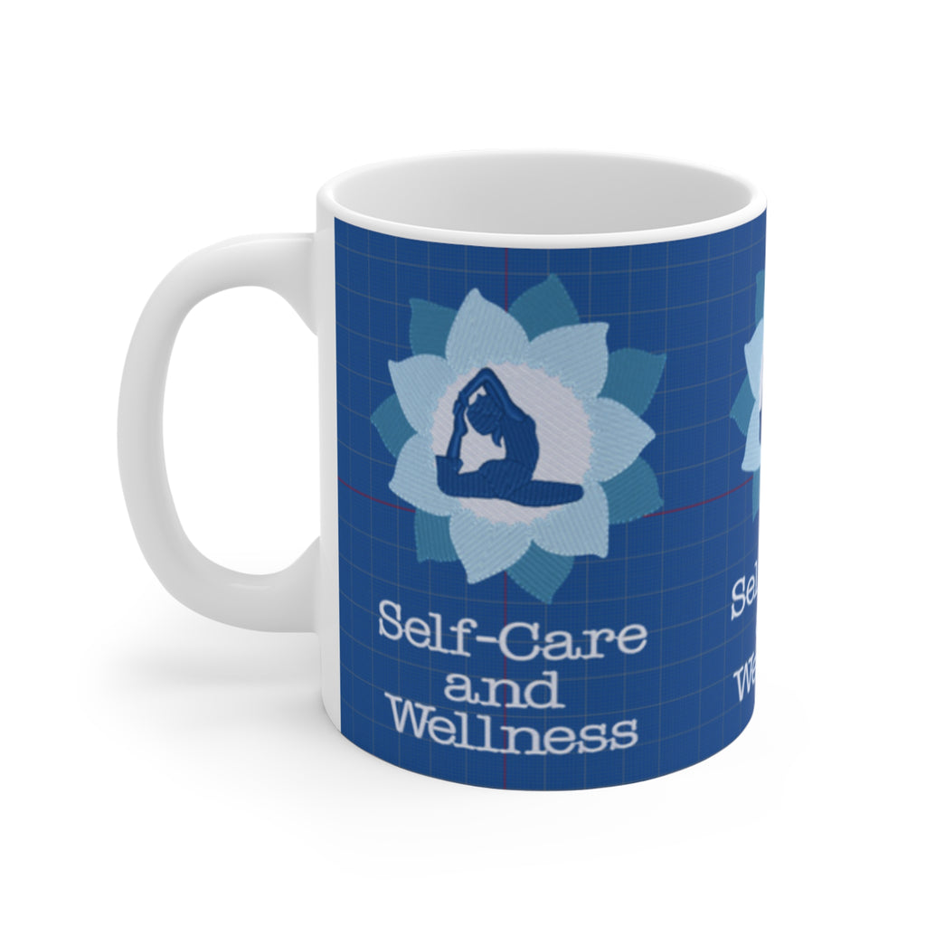 Self-Care and Wellness Mug | Yoga Lotus Tea Coffee Cup